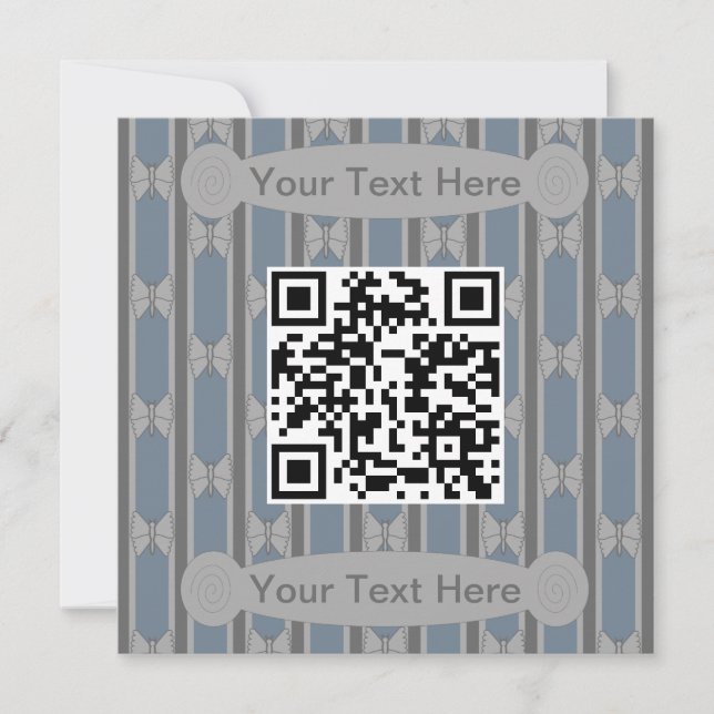 Spaß und Extravaganter Schmetterling QR Code Einladung (Vorderseite)