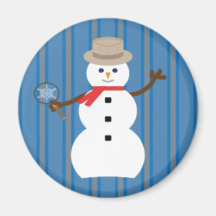 Spaß und Extravaganter Schneemann Detektiv Magnet
