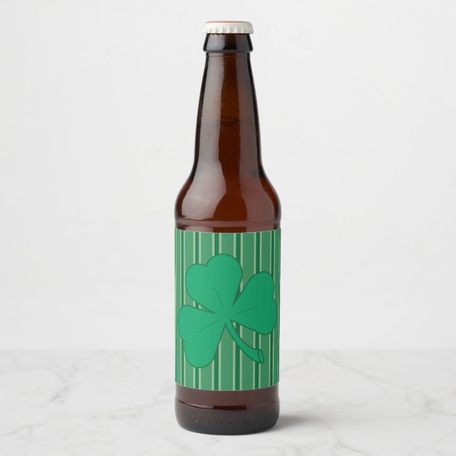 Spaß und Extravagantes Kleeblatt Bierflaschenetikett (Vorderseite)