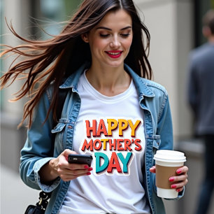 Spaß und farbenfrohe Happy Mother Day Gift T-Shirt