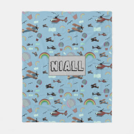 Spaß und farbenfrohe Luftfahrt Fleecedecke