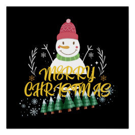 Spaß und farbenfrohe Weihnachtswünsche Poster