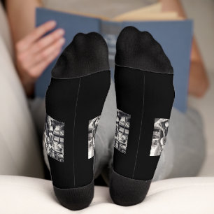 Spaß und Forever Schwarz-Weiß 9-Foto-Collage Socken