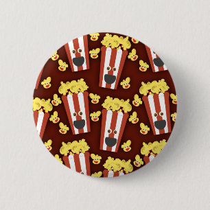 Spaß und frisches Film-Popcorn Button