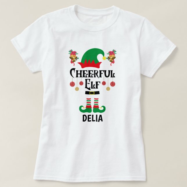 Spaß und fröhlicher Elf - Funny Christmas Naming G T-Shirt (Design vorne)