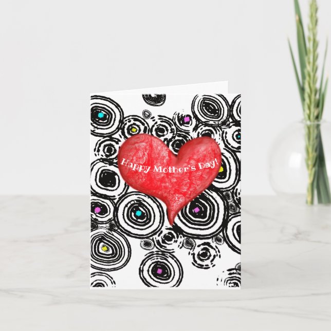 Spaß und Funky Mother Day Card Dankeskarte (Vorderseite)
