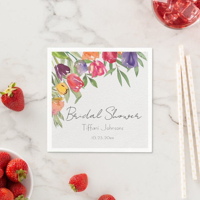 Spaß und Helle Tulips und Grünes Brautparty Serviette (Beispiel)