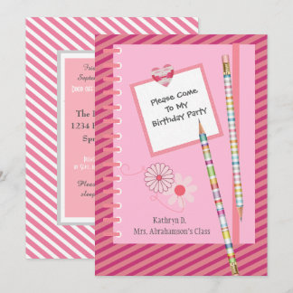 Spaß und Hübscher Klassenkamerad/Schule Einladung 