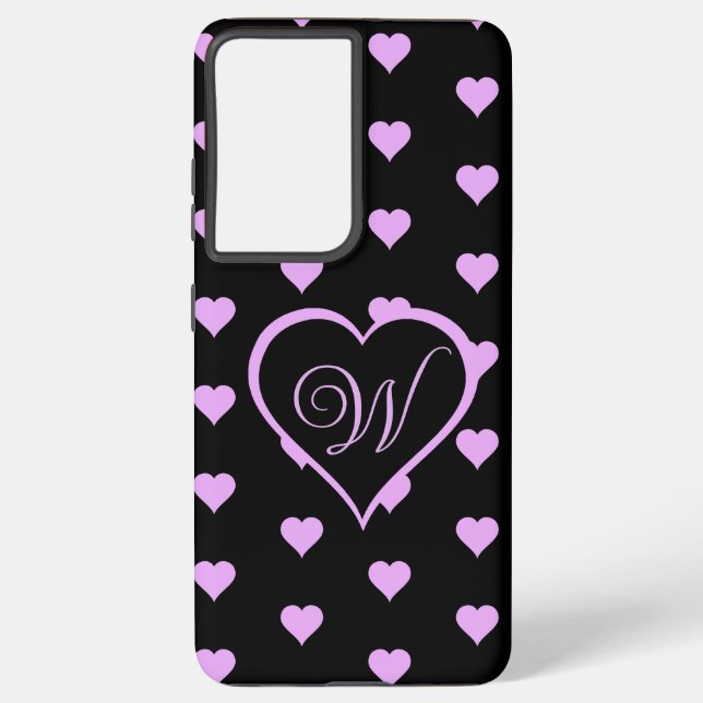 Spaß und Kokette rosa Herzen Personalisiert Samsung Galaxy Hülle (Rückseite)