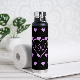 Spaß und Kokette rosa Herzen Personalisiert Trinkflasche