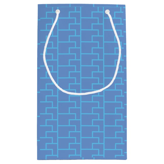 Spaß und leuchtend farbiges geometrisches Muster Kleine Geschenktüte (Rückseite)