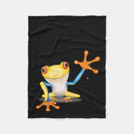 Spaß und Mit Augen Roter Baum Frosch Fleecedecke