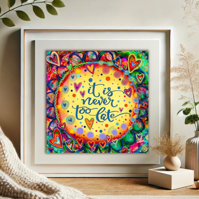 Spaß und nie zu spät zitierte Inspirivität Poster (Von Creator hochgeladen)