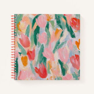 Spaß und Nostalgie Tulips Squared Notebook Notizbuch