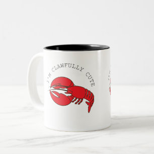 Spaß und Quirky-Hummer Zweifarbige Tasse