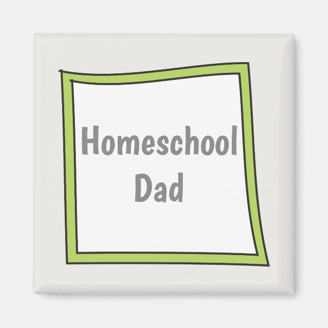 Spaß und Quirky Zuhause School Vater Magnet (Vorne)