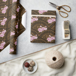 Spaß und Rose im japanischen Stil Geschenkpapier