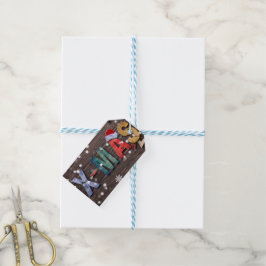 Spaß und Rustikale Merry X-Mas mit Ihrer benutzerd Geschenkanhänger