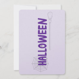 Spaß und Witchy Lila Halloween Typografie Art Feiertagskarte