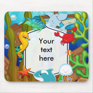 Spaß unter dem Meer Fisch Kinder Computer Mousepad
