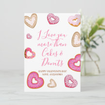 Spaß Valentine Liebe mehr als Donuts Niedlich Vale