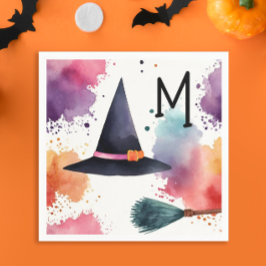 Spaß verzaubern farbiges Halloween Hexenwasser Serviette