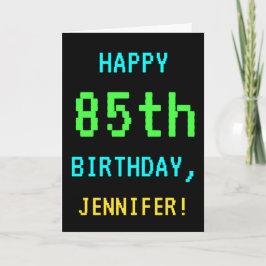 Spaß Vintag/Retro Videospiel Schauen 85. Geburtsta Karte