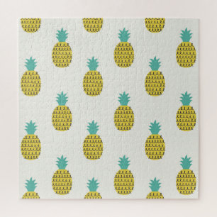 Spaß Vintage Ananas Nahtlose Illustration.