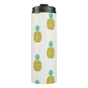 Spaß Vintage Ananas Nahtlose Illustration. Thermosbecher