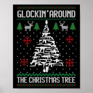 Spaß Waffen hässliche Weihnachten Weihnachten für Poster