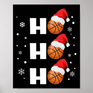 Spaß Weihnachten Basketball Spieler Ho Ho Ho Ho Sp Poster