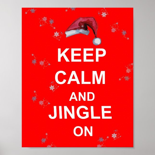 Spaß Weihnachten Behielt Ruhe & Jingle auf Poster  (Vorne)