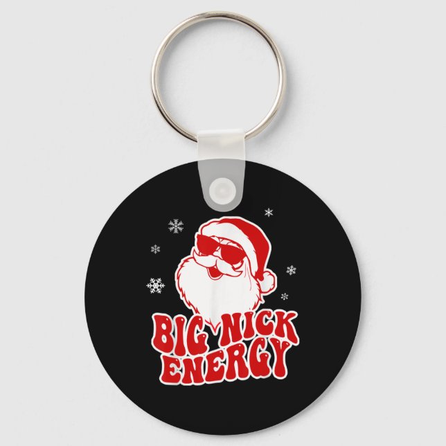 Spaß Weihnachten Big Nick Energie Weihnachtsmann Schlüsselanhänger (Vorderseite)