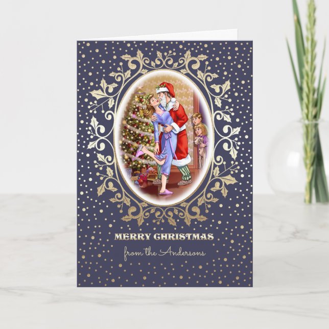 Spaß Weihnachten Familie Szene Custom (Vorderseite)