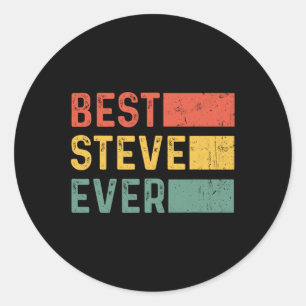Spaß Weihnachten Geburtstagsgeschenk für Steve - B Runder Aufkleber