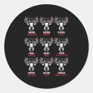 Spaß Weihnachten Hirsch Bow Jagd Weihnachtsmänner Runder Aufkleber