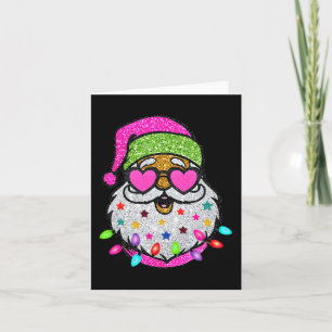 Spaß Weihnachten mit Sonnenbrille Weihnachten Rosa Karte