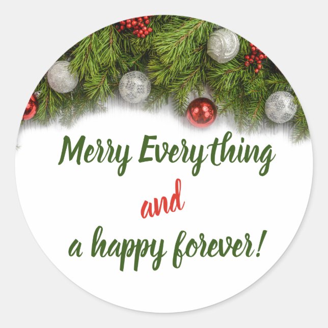 Spaß Weihnachten & Neues Jahr Positive Zitatschmuc Runder Aufkleber (Vorderseite)