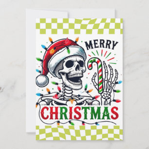 Spaß Weihnachten Skeleton Urlaub Dankeskarte