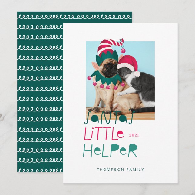 Spaß Weihnachten Weihnachten Santas Little Helper  (Vorne/Hinten)