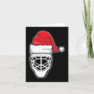 Spaß Weihnachts Hockey Goalie Maske Weihnachtsmann Karte