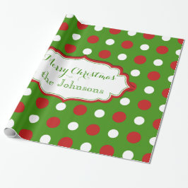 Spaß-WeihnachtsPunkte in Rotem und in weißem Geschenkpapier