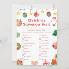 Spaß Weihnachtsspiel - Nicht bearbeitbar - Einladung