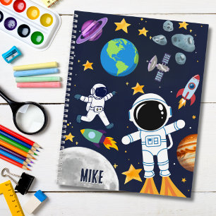 Spaß Weltraum Astronaut Planet Mond Sterne, Süßes  Notizbuch