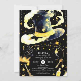 Spaß Whimsical Magic Wizard Geburtstag Einladung