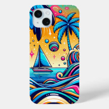 Spaß Whimsical Psychedelic Sailboat