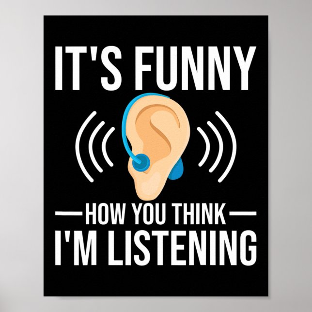 Spaß, wie Sie denken Deaf Deaf Bewusstsein Poster (Vorne)