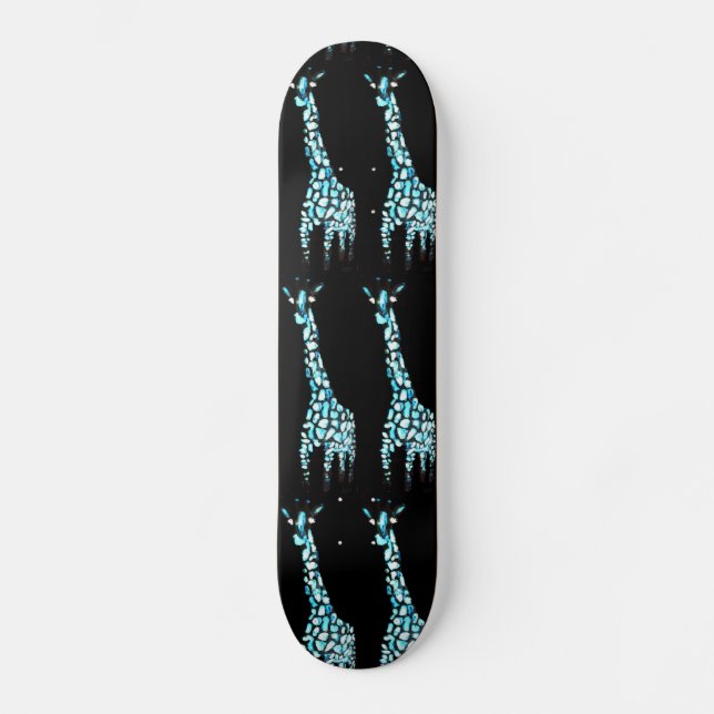 Spaß-wildes Tier-abstrakte Giraffen-Kunst Skateboard (Vorderseite)