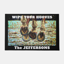 Spaß "Wischen Sie Ihre Hooves mit Pferden Hooves" Fußmatte