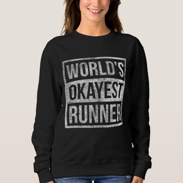 Spaß Worlds - der beste Runner Marathon Sweatshirt (Vorderseite)